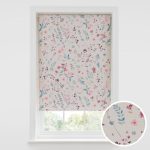 Botanical Meadow Blackout Roller Blind White/Pink/Blue