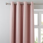 Tyla Pink Blackout Eyelet Curtains Pink