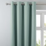 Tyla Duck Egg Blackout Eyelet Curtains Duck Egg (Blue)