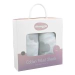 Shnuggle Cloud Moses Basket Fitted Sheets Twin Pack Grey