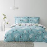 Heavenly Hummingbird Reversible Duck Egg Duvet Cover and Pillowcase Set Duck Egg (Blue)