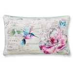 Heavenly Hummingbird Cushion White/Pink/Blue