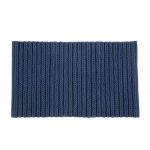 Cable Knit Navy Bath Mat Navy (Blue)
