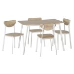 Riley 4 Seater Dining Set White