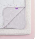Snuz Three Piece Bedside Crib Pink Bedding Set Pink