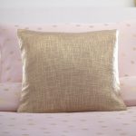 Gold Knitted Filled Cushion Gold