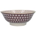 Iris Purple and Pink Large Footed Bowl Purple/Pink