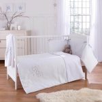 Clair de Lune White Stardust 3 Piece Cot Bedding Set White