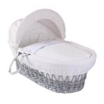 Clair de Lune Stardust Grey Wicker Moses with Blue Lining Blue