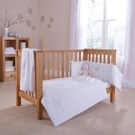 Clair de Lune White Starburst 2 Piece Cot Bedding Set White