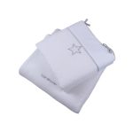 Clair de Lune Silver Lining White Crib Quilt and Bumper Bedding Set White