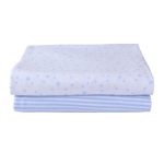 Clair de Lune Pack of 2 Printed Blue Cot Sheets Blue