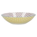 Ivy Ochre and Purple Pasta Bowl Ochre Yellow and Purple