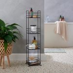 4 Tier Black Wire Storage Caddy Black