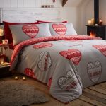 Portfolio Home Boden Red 100% Brushed Cotton Duvet Cover and Pillowcase Set Red