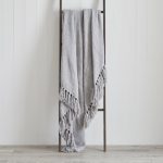 Carlisle Chevron 130cm x 180cm Throw Grey