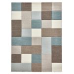Think Brooklyn 646 Beige and Blue Rug Blue