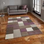 Think Brooklyn 646 Beige and Purple Rug Brown
