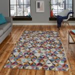 Think 16th Avenue 34A MultiColoured Rug Grey, Blue, Green and Brown