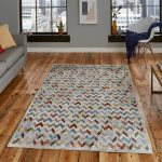 Think 16th Avenue 36A MultiColoured Rug Grey, Blue, Green and Brown