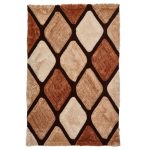 Think Noble House 9247 Beige and Brown Rug Brown