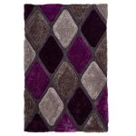 Think Noble House 9247 Grey and Purple Rug GreyPurple