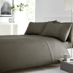 Waffle Grey Duvet Cover and Pillowcase Set Grey