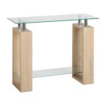 Milan Glass Console Table Natural