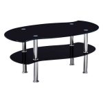 Colby Black Glass Coffee Table Black