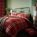 Catherine Lansfield Kelso Red Duvet Cover and Pillowcase Set Red