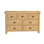Sherbourne Oak 7 Drawer Chest Natural