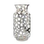 Silver Spot Glass Vase Silver