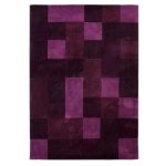 Plum Infinite Squares Rug Plum Purple