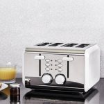 Dunelm Bling 4 Slice White Toaster White