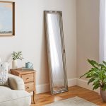 Silver Swept Leaner Mirror Silver