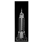 LED Empire State Building Wall Art Black