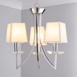 Selsey String Shade 3 Light Fitting Chrome