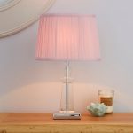 Large Dusky Pink Pyramid Table Lamp Pink