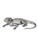 Silver Iguana Ornament Chrome