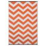 Psychedelia Orange and White Rug Orange