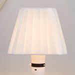 Ivory Square Pleat Candle Light Shade White