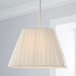 Ivory Square Pleat Light Shade Dia.25cm White