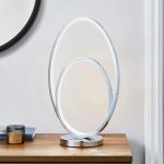 Menton Chrome Infinity LED Table Lamp Silver