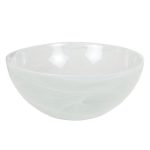 Blue Alabaster Effect Glass Bowl Blue