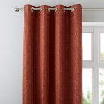 Dempsey Rust Eyelet Curtains Rust (Orange)