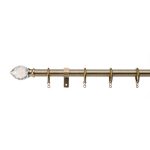 Teardrop Extendable Antique Brass Curtain Pole Dia. 16/19mm Antique (Brass)
