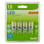 Dunelm Pack of 4 2.5W LED G9 Bulbs Clear