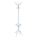 White Painted Steel Hat and Coat Stand White