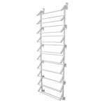 10 Tier Over Door White Shoe Rack White