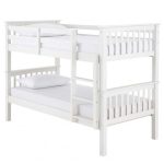 Novaro White Pine Bunk Bed with 2 Mattresses White